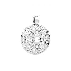Pendant - moon, setting for natural stones, cone 6 mm*sterling silver AG 925*CON-1 OWS-01352 14,5x18,2 mm