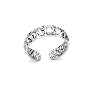 Universal ring with setting for round natural stones 6 mm*sterling silver AG 925*U-RING OWS-01358 5,4x20,0mm