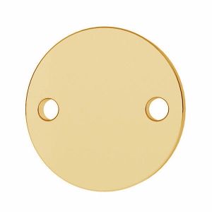 Round pendant connector tag 19 mm*brass*BRASS LKM-2004 - 0,50 19x19 mm
