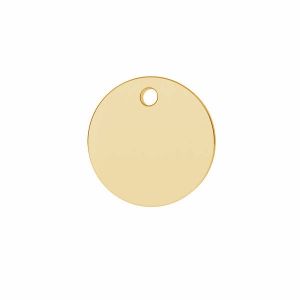Round pendant tag 10 mm*brass*BRASS LKM-2013 - 0,50 10x10 mm