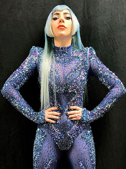 Lady Gaga costume with Swarovski crystals