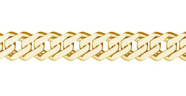 gold plated double rombo chain
