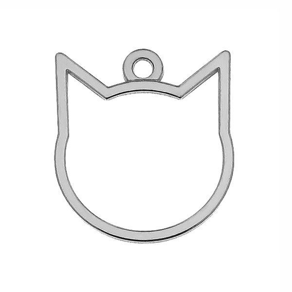 cat silver pendant